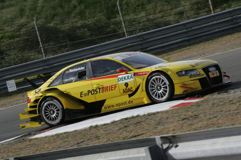 I den hurtigste Audi er det Mike Rockenfeller, han er tilfreds med at have sat den 3. bedste tid.